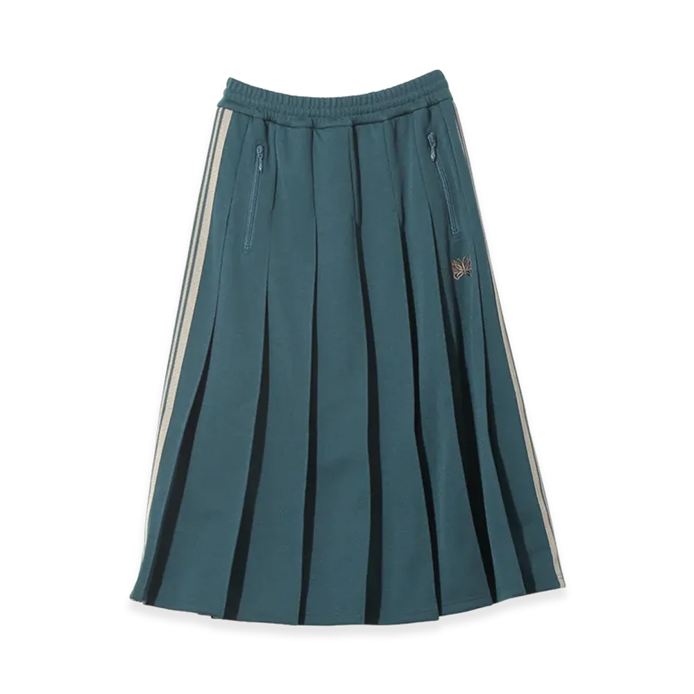 NEEDLES Pleated Track Skirt - Poly Smooth "Green"