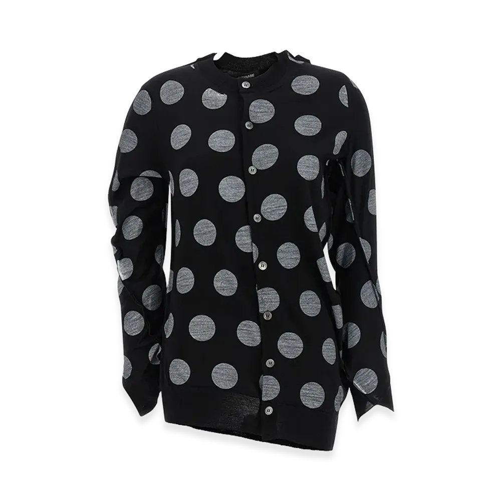 JUNYA WATANABE Women's Polka Dot Maxi Cardigan "Black"
