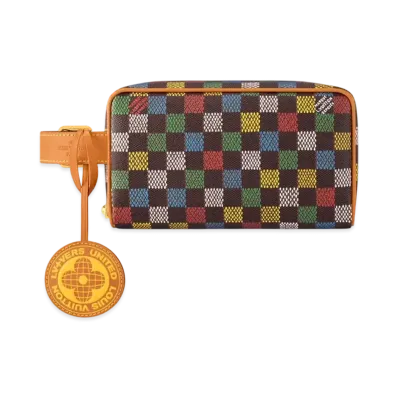 Louis Vuitton Locker Dopp Kit LV Vers Damier Ebene Coated "Multicolor"