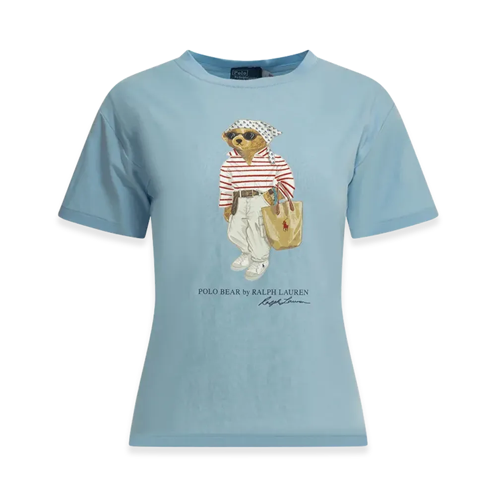 Polo Ralph Lauren Women's "Polo Bear" Crewneck T-Shirt "Light Blue"