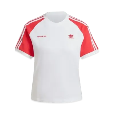 adidas x Sporty & Rich T-Shirt "White/College Red"