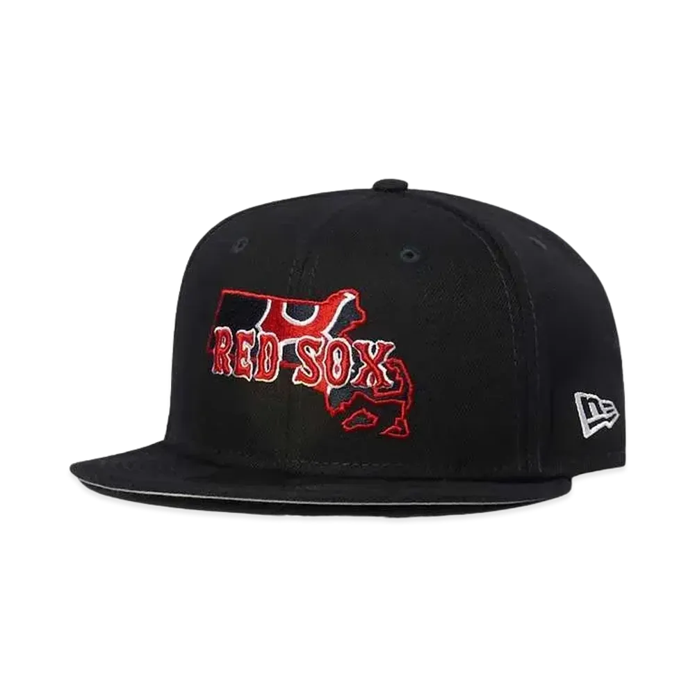 NEW ERA 59FIFTY BOSTON RED SOX LOCAL II FITTED HAT "Navy"