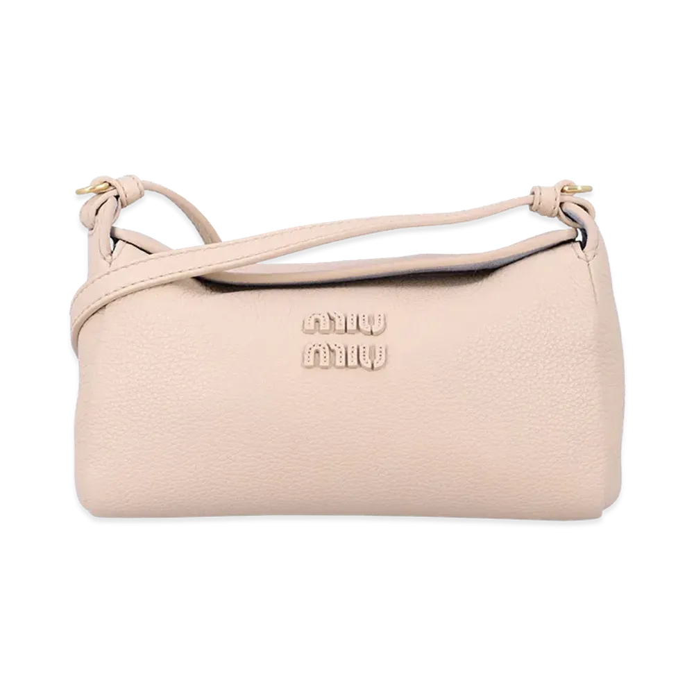 MIU MIU Women's Leather Crossbody Bag "Beige/Sand"