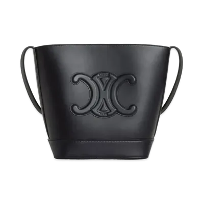 CELINE Small Bucket Cuir Triomphe In Smooth Calfskin "Black"
