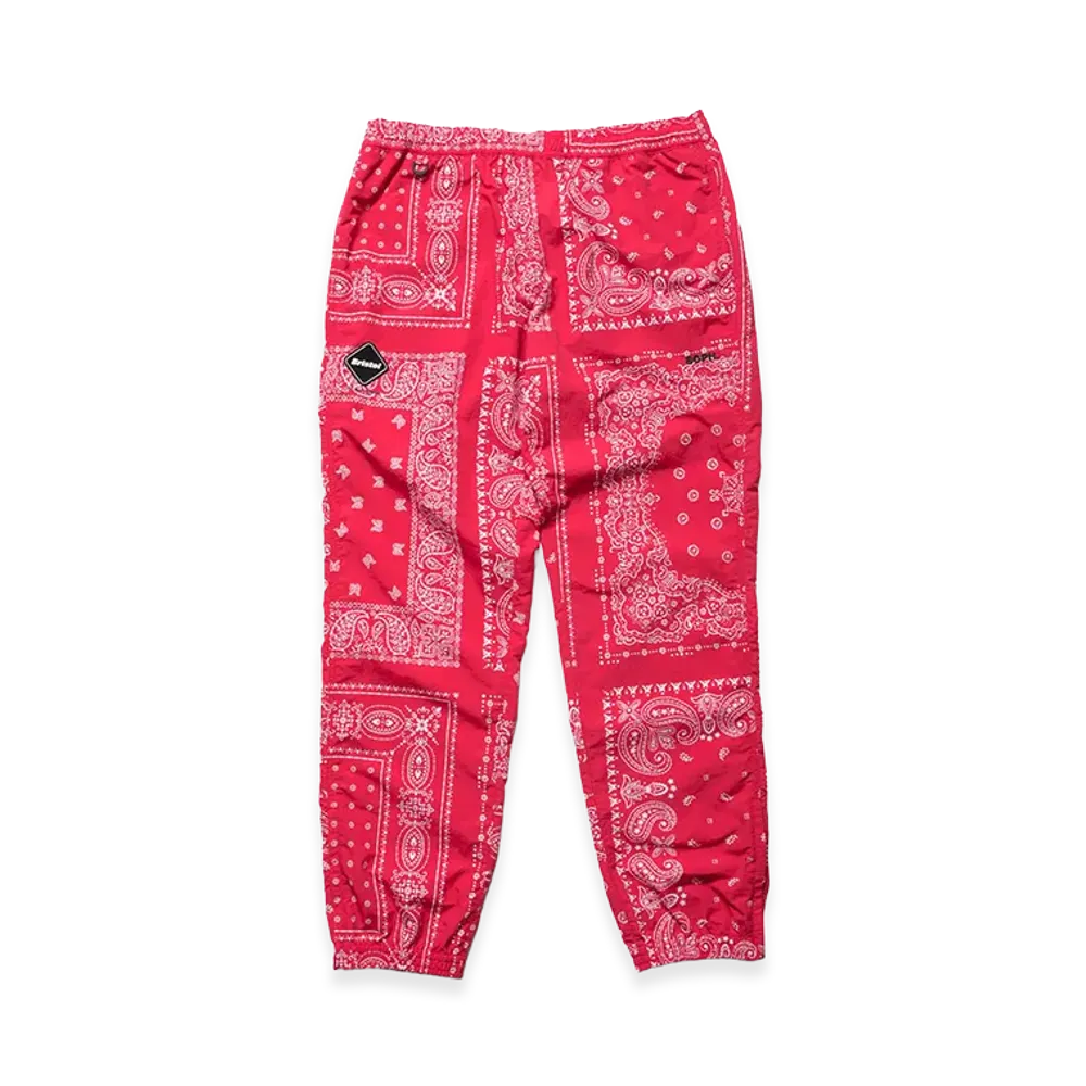 F.C.Real Bristol Bandana Nylon Easy Pants "Red"