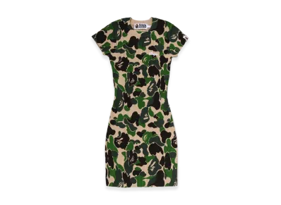 A BATHING APE Women's ABC Camo Bape Logo Rib Onepiece "Green"