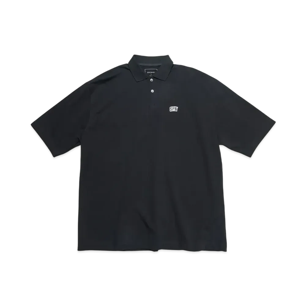SOPHNET. SPN Wappen Oversized Polo "Black"