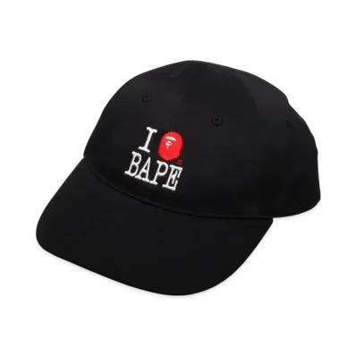 A BATHING APELogo Cotton Twill Cap "Black"