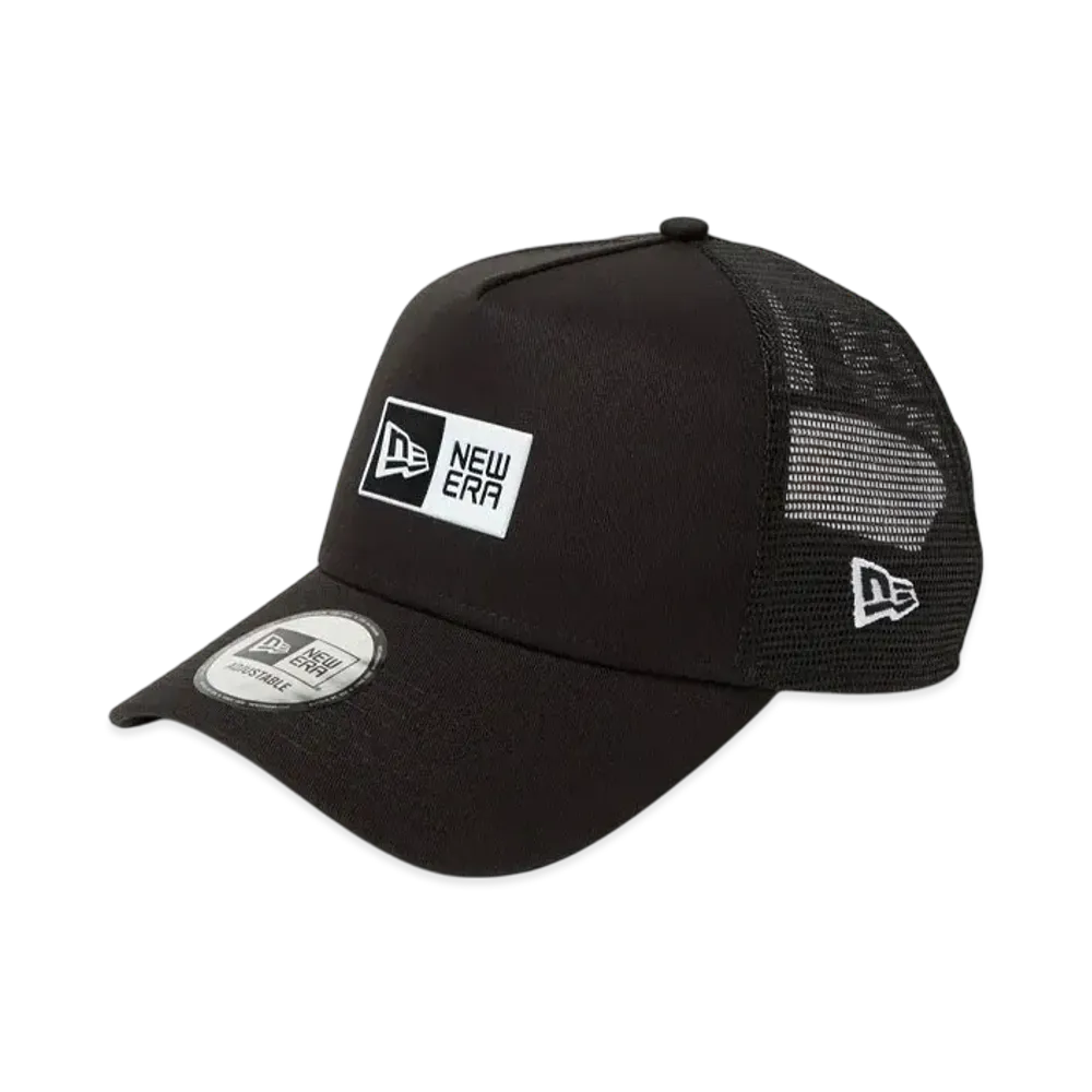 NEW ERA 9Forty A-Frame Tracker Box Logo TPU Logo "Black/White"