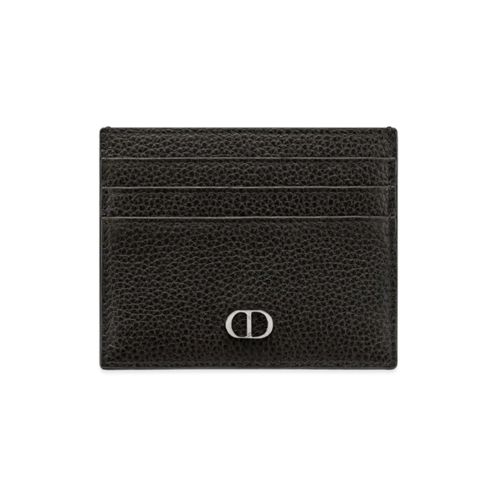 Dior Card Holder CD Icon Grained Calfskin "Black"