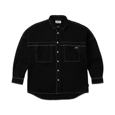 PALACE Stitch Up Drop Shoulder Shirt "Black"
