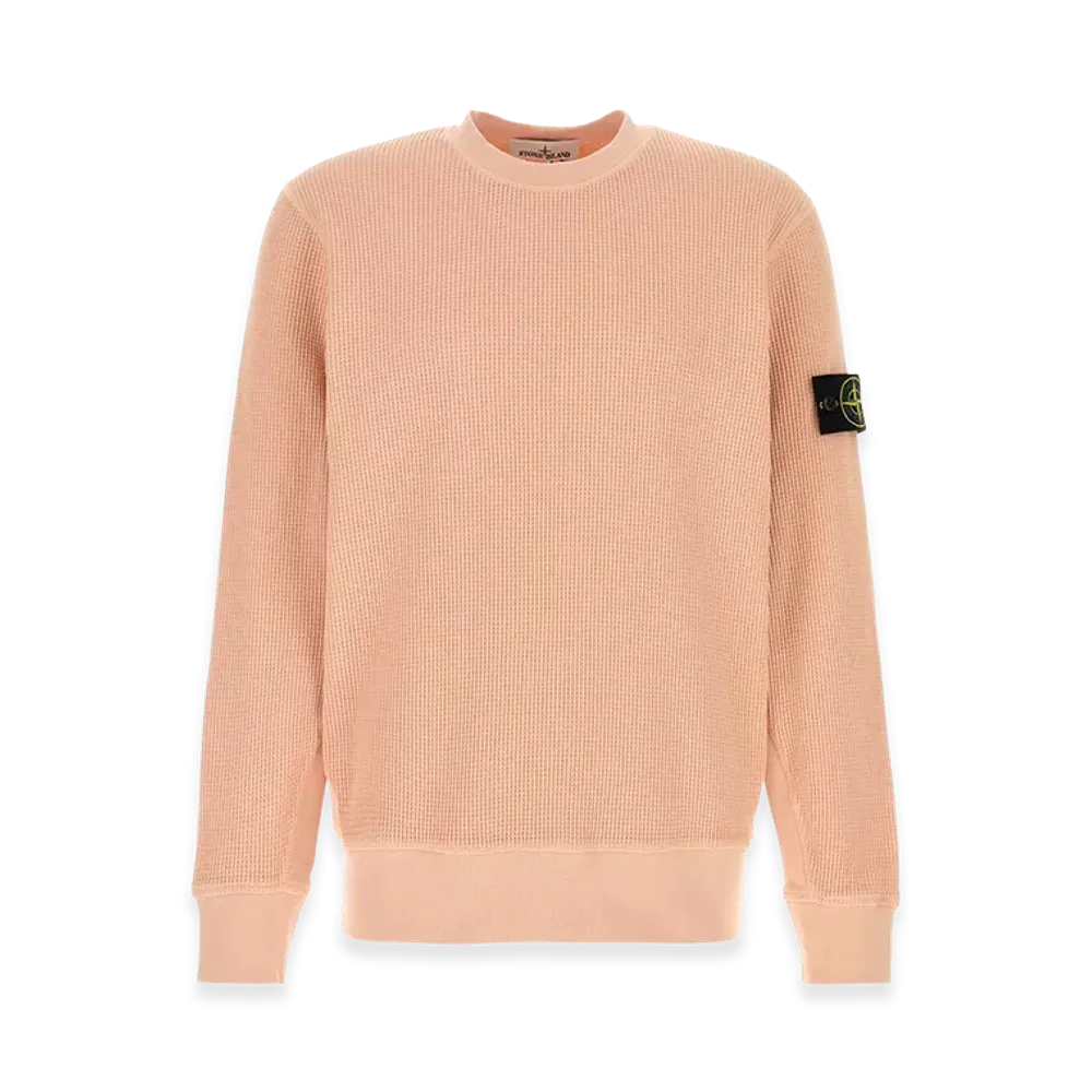 Stone Island Salmon Cotton Sweatshirt "Pink"