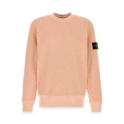 Stone Island Salmon Cotton Sweatshirt "Pink"