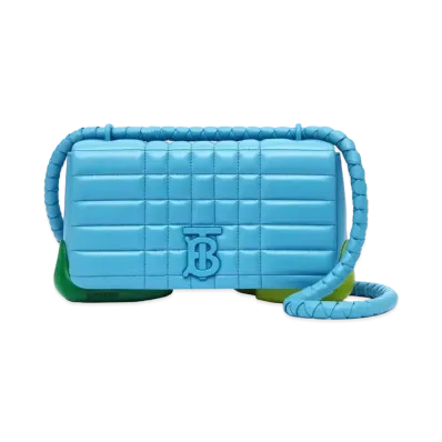 Burberry Quilting Lambskin Lola Box Bag "Cobalt Blue"