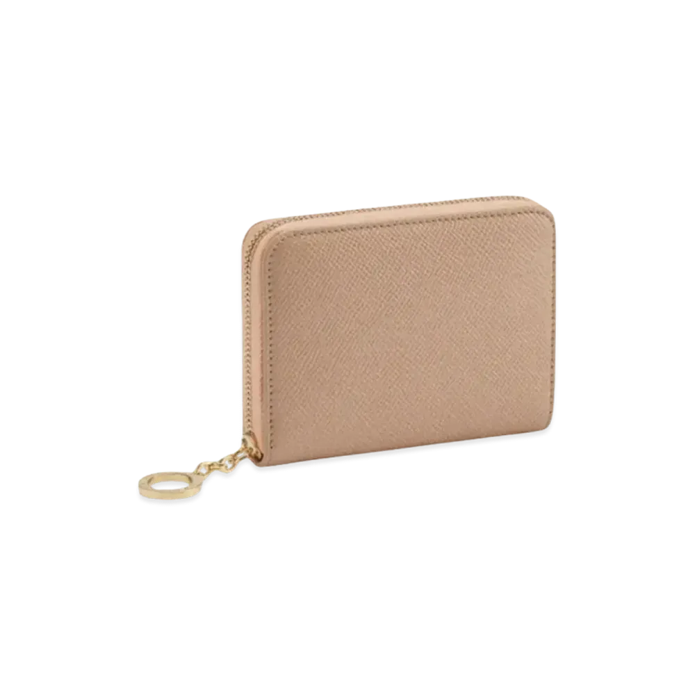 BVLGARI BVLGARI Zip Wallet "Beige"