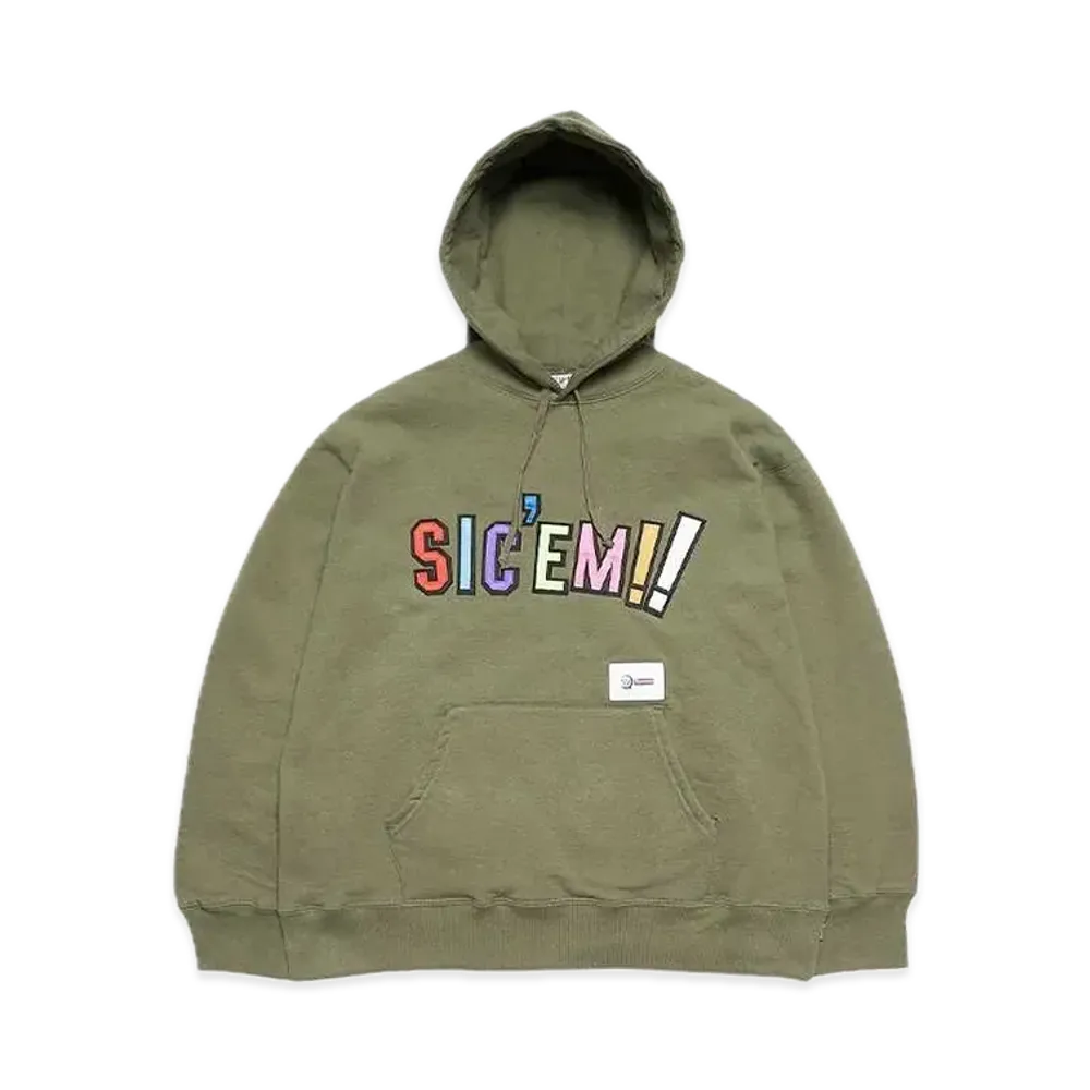 Supreme x WTAPS Sic'em! Hooded Sweatshirt "Olive Drab"