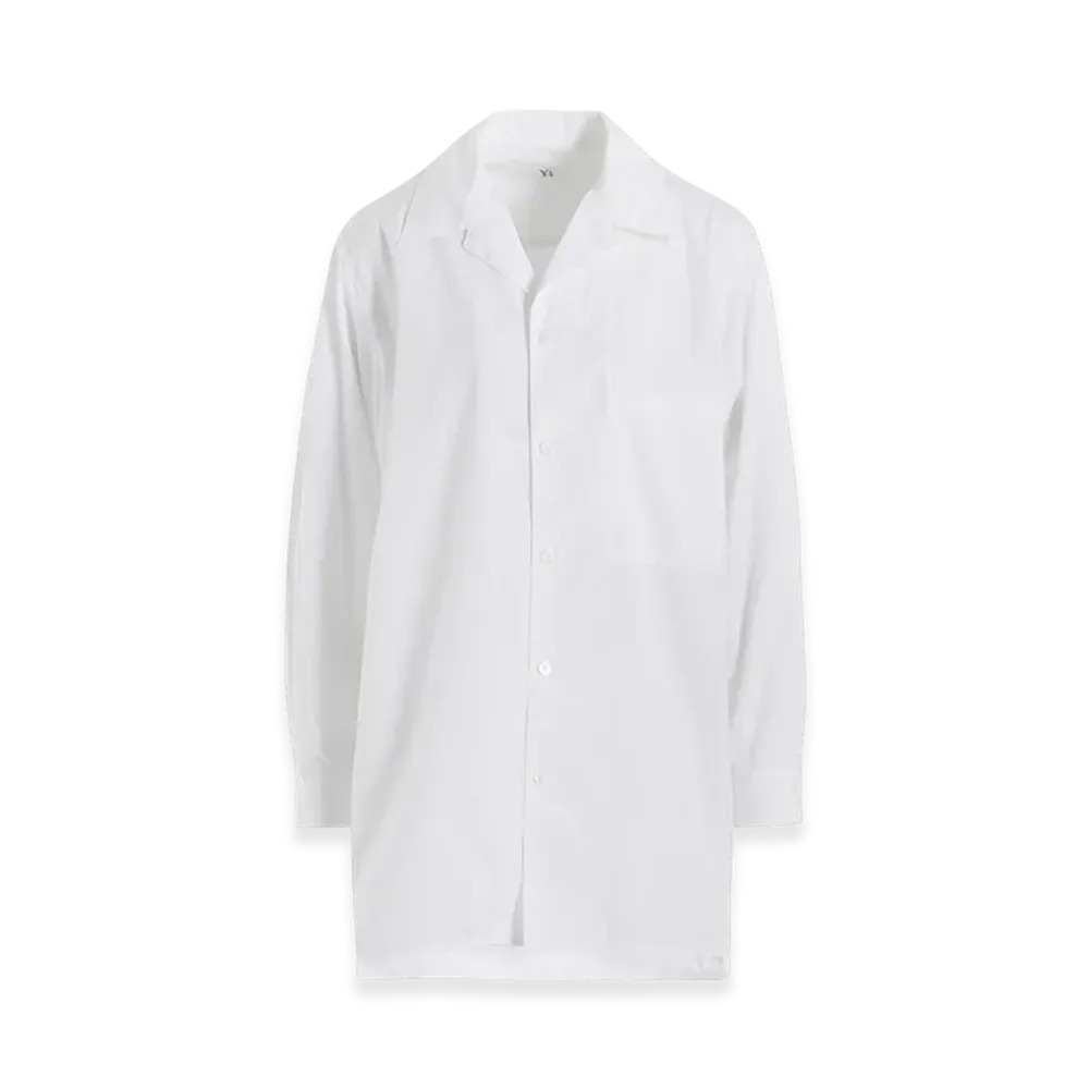 Y's 100/2 Broad Open Collar Shirt "White"