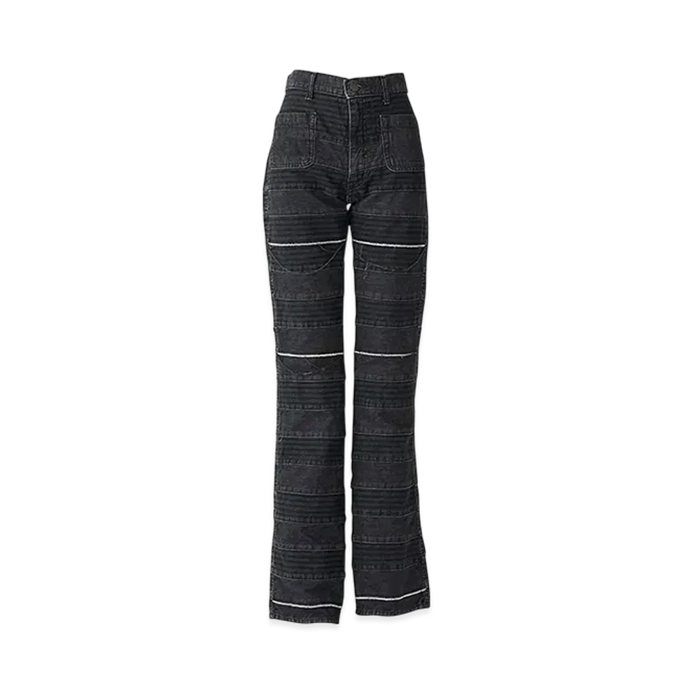 HYSTERIC GLAMOUR Scratch Flare Denim Pants "Black"