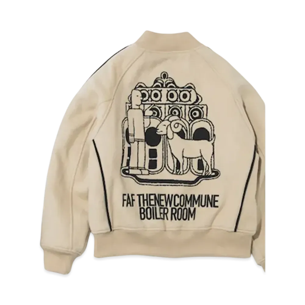 BEAMS T x Boiler Room x FAF Stadium Jacket "Ecru"