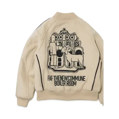 BEAMS T x Boiler Room x FAF Stadium Jacket "Ecru"