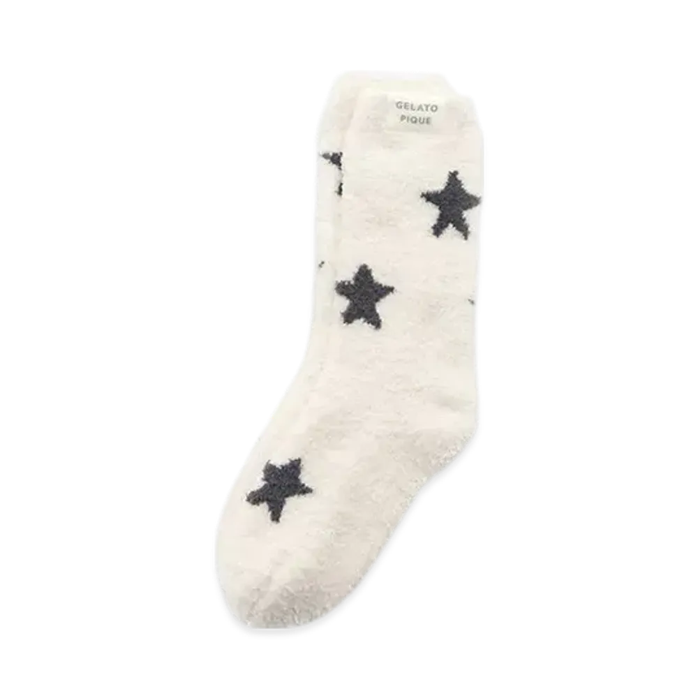 GELATO PIQUE Powder Star Jacquard Socks "Off White"