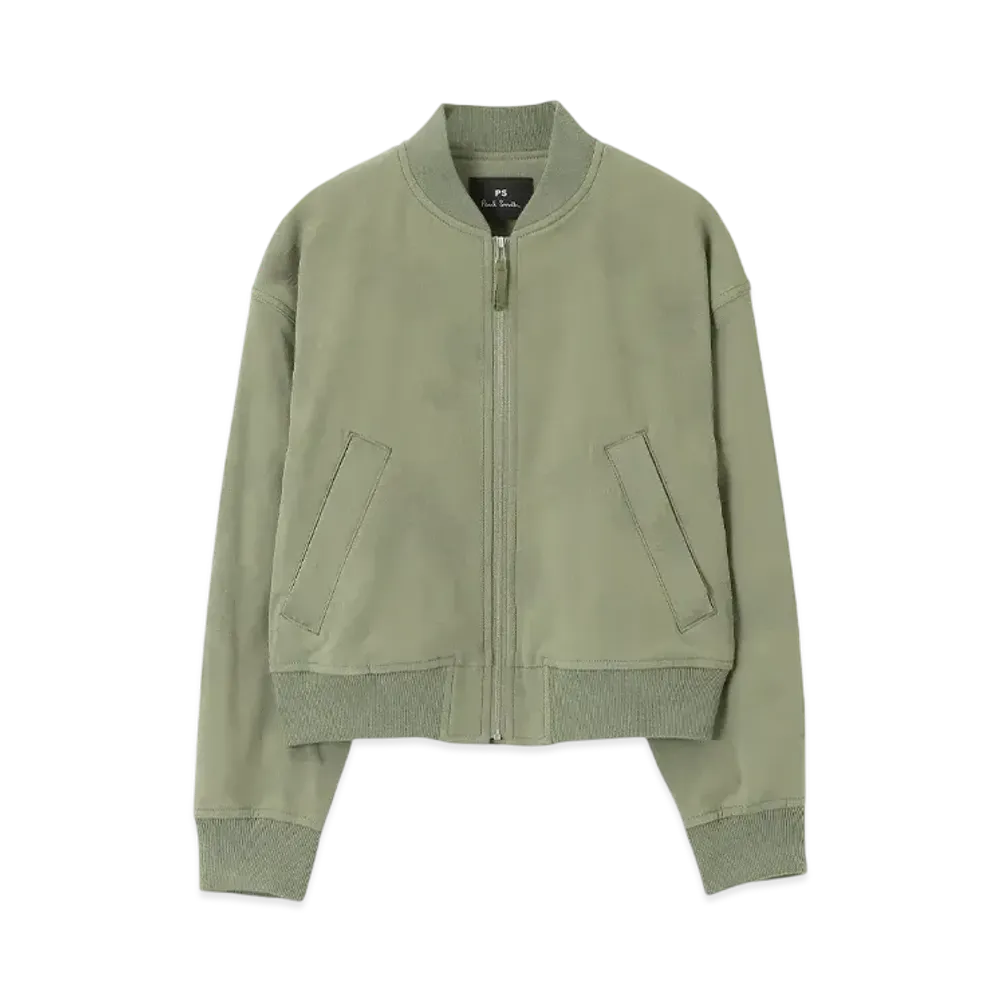 Paul Smith Women's Chamomile Floral Jacquard Bomber Blouson "Khaki"