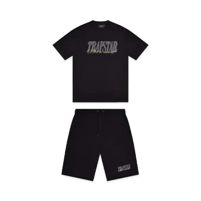 TRAPSTAR Signature Shorts Set "Black/Slime"