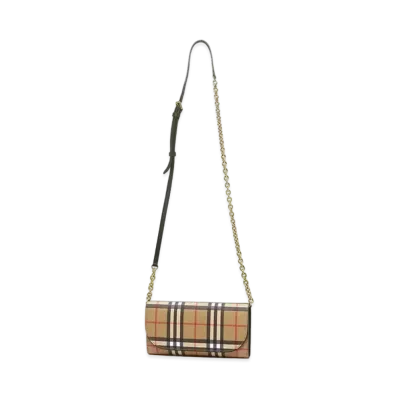 Burberry Check Chain Wallet