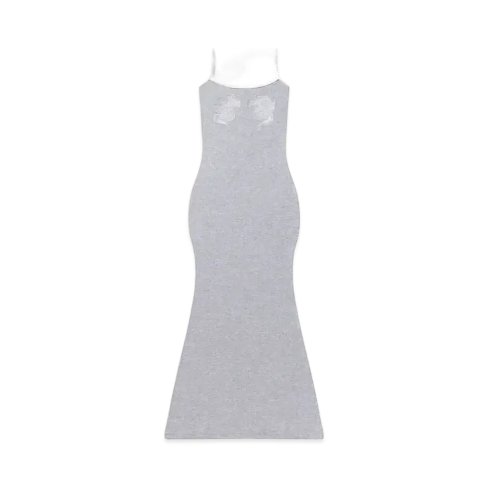 BlackEyePatch Dragon Ribbed Camisole Long Dress "Heather Gray"