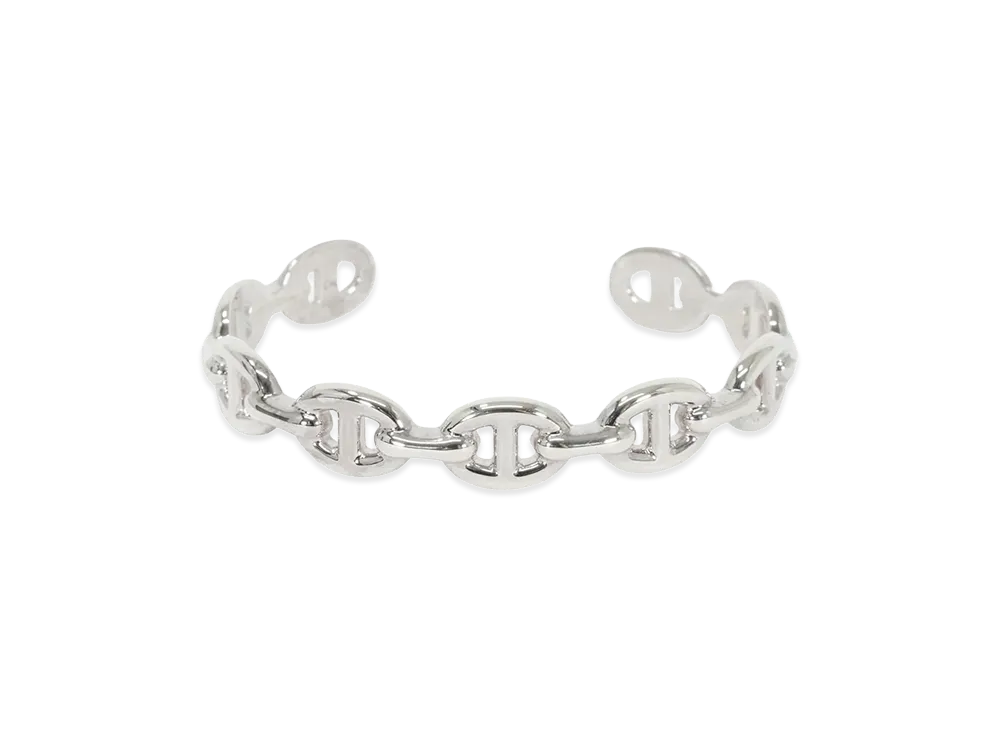 Hermes Chaine D'ancre Enchainee Bracelet Bangle "Silver"
