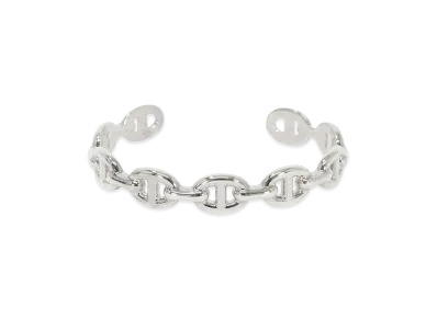 Hermes Chaine D'ancre Enchainee Bracelet Bangle "Silver"