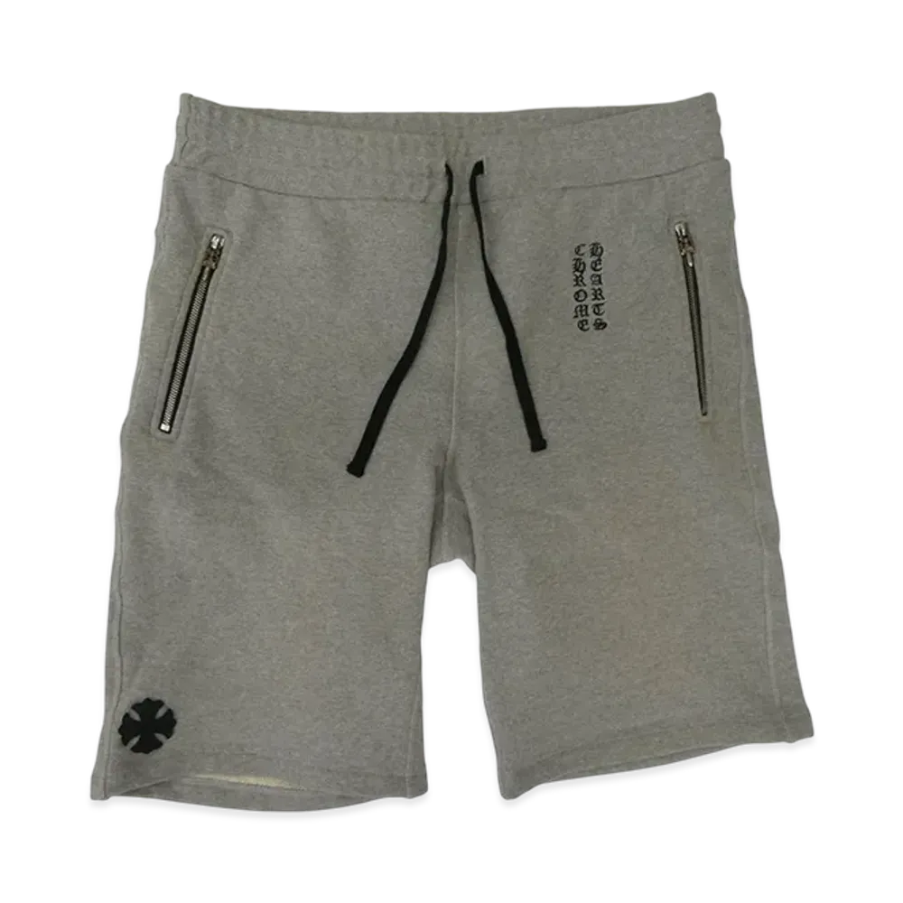 Chrome Hearts Y Not CH Plus Patch Logo Embroidered Sweat Shorts "Gray"