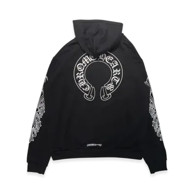 Chrome Hearts Horseshoe Floral Cross Heavyweigh Zip-Up Hoodie "Black"