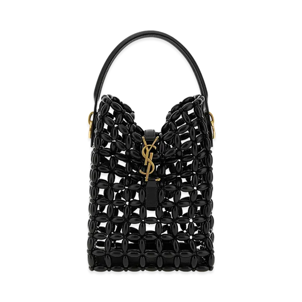 Saint Laurent Women's Beads Le 37 Bucket Bag "Black"