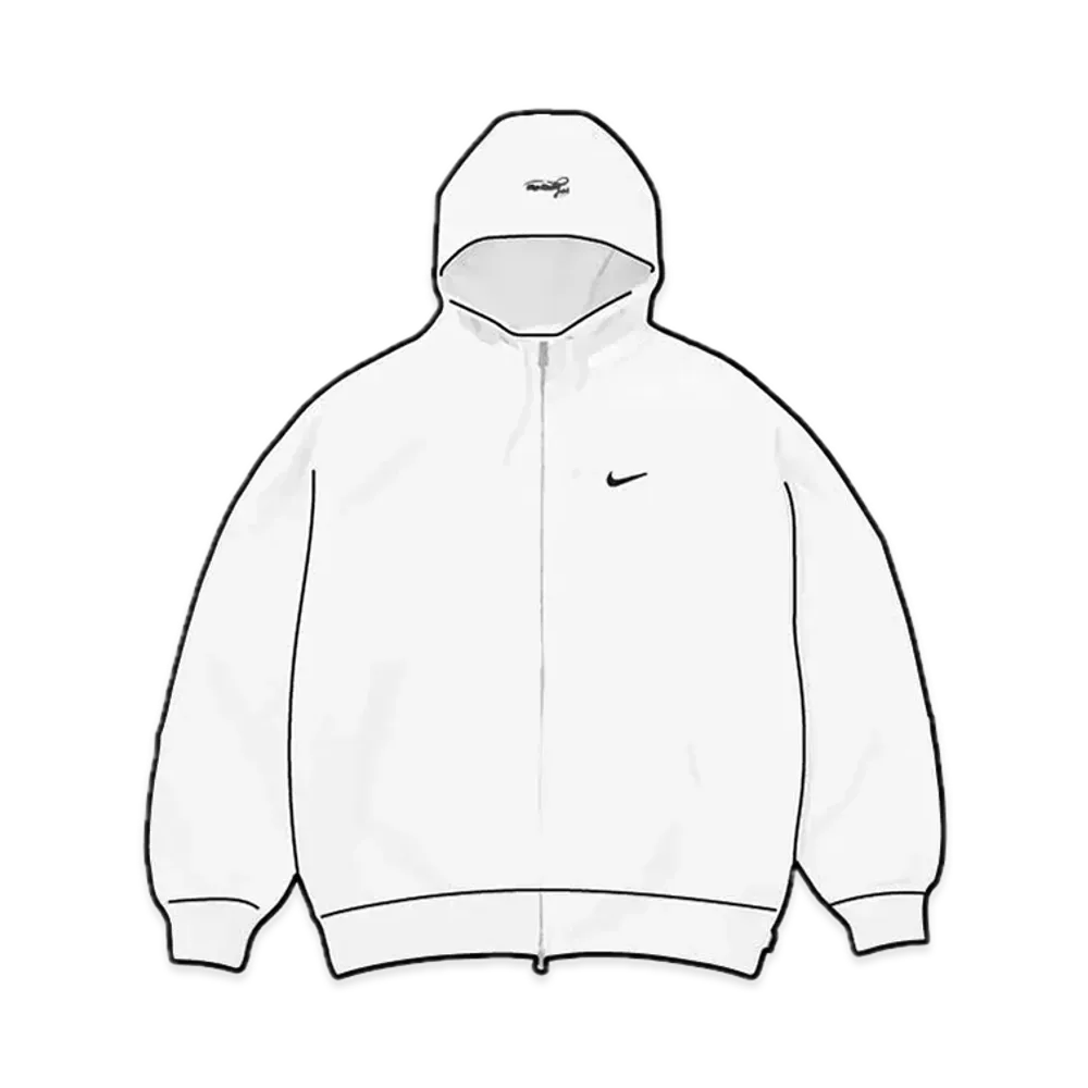 Supreme x Nike Zip Up Hooded Sweatshirt "White"