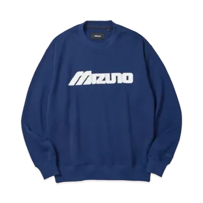 MIZUNO x New Vintage Golf Classic Logo Print Crew Sweat "Navy"