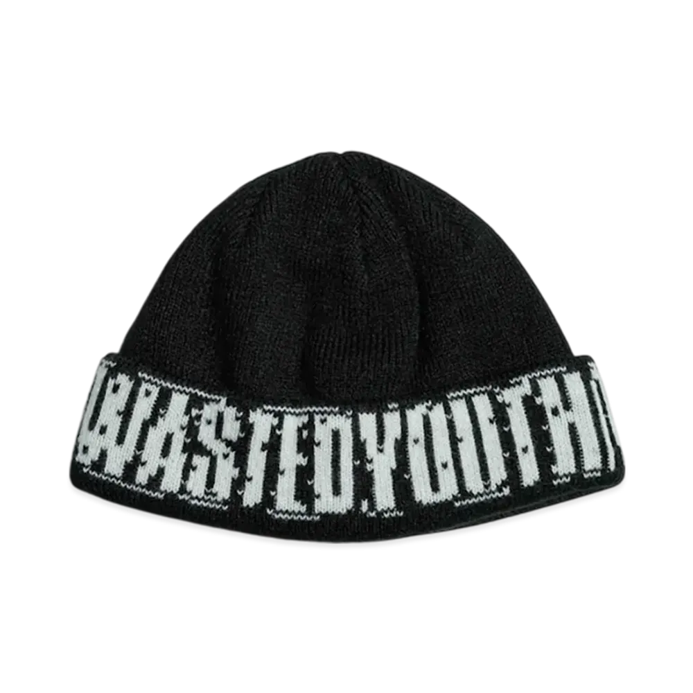 Wasted Youth Double Beanie "Black"