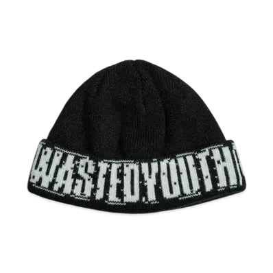 Wasted Youth Double Beanie "Black"