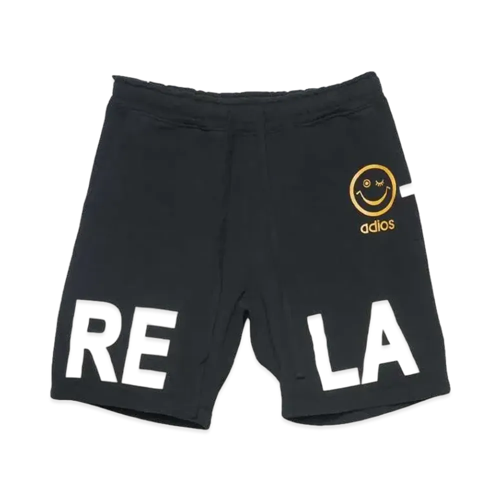 Perfect ribs (adios & RELAX -large-) Basic Sweat Short Pants "Vintage Black"