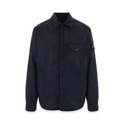Stone Island Q0123 Crinkle Reps Recycled Nylon with Primaloft TC Wind Resistant Light Jacket - 24FW "Navy Blue"