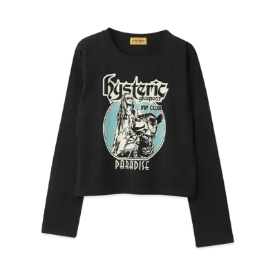 HYSTERIC GLAMOUR Hysteric Vip Club Short Length T-Shirt "Black"