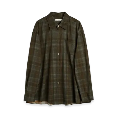 OUR LEGACY Borrowed Shirt "More Check Print"