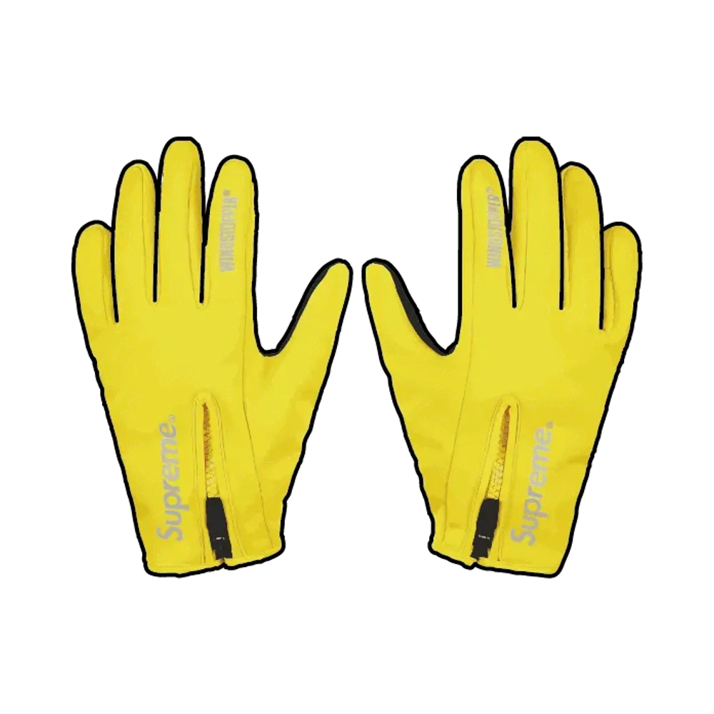 Supreme Windstopper Zip Gloves "Yellow" (25FW)
