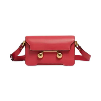 Marni Leather Trunkaroo Mini Shoulder Bag "Tulip"