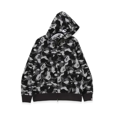 A BATHING APE x COMME des GARCONS OSAKA Shark Full Zip Hoodie "Black"