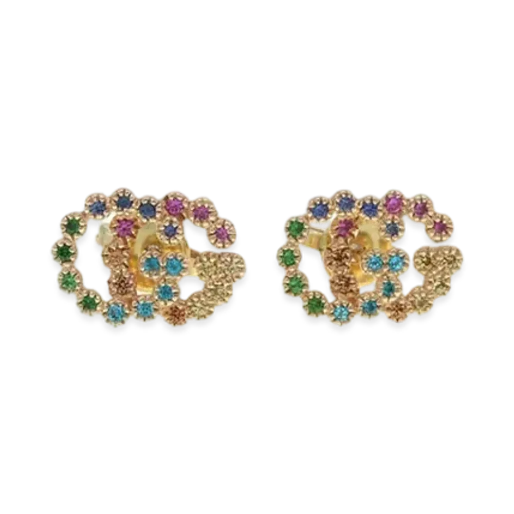 GUCCI Running G Earrings "Gold/Multicolor"