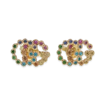 GUCCI Running G Earrings "Gold/Multicolor"