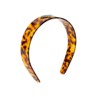PRADA Plexiglass Headband "Beige/Tortoise"