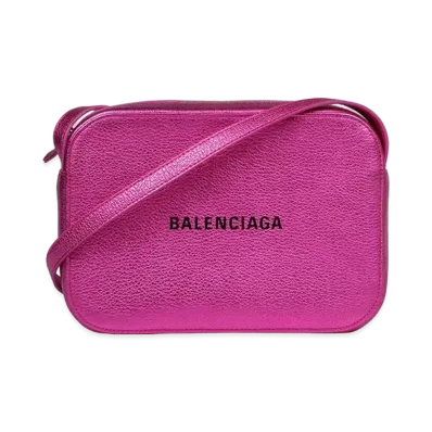 BALENCIAGA Leather Shoulder Bag "Pink"