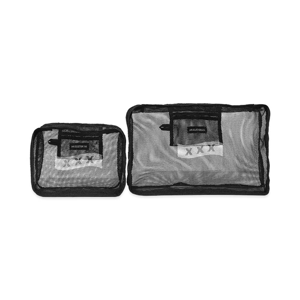 GOD SELECTION XXX Box Logo Mesh Packing Pouch Set (Set of 2) GX-S26-GD-05 "Black"